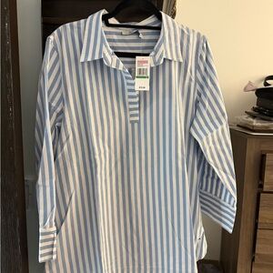 Vineyard Vines Blue and White Striped Tunic Top